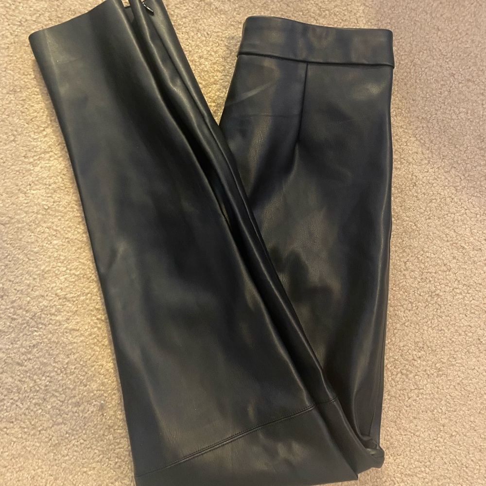 Zara black skinny leather pants